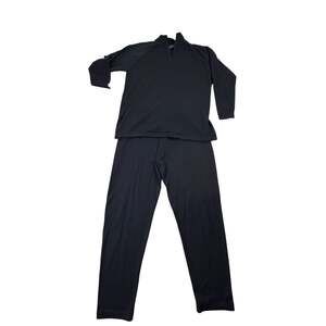 Karen Scott Merino Wool Blend Quarter-Zip Top and Pants Set Size L